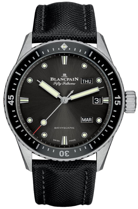 Blancpain 5071 1110 NABA Fifty Fathoms Bathyscaphe Quantieme Annuel Steel Black NATO Men's