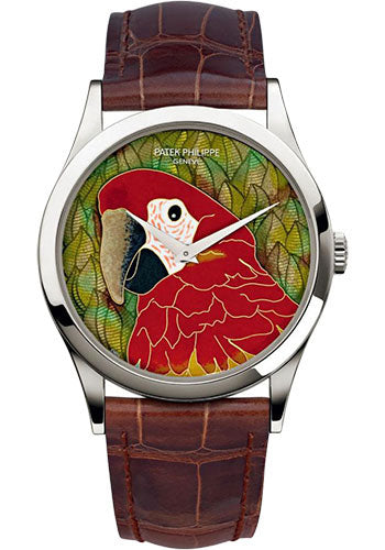 Patek Philippe 5077P-080 Calatrave Red Macaw CloisonnŽ