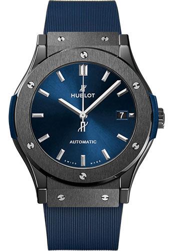 Hublot Classic Fusion 511.CM.7170.RX Ceramic Blue 45mm - Blue Dial - Blue Lined Rubber Strap