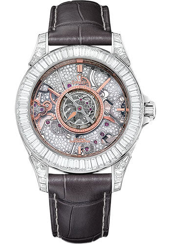 Omega De Ville 513.98.39.21.56.001 Tourbillon Co-Axial Limited Edition - 38.7mm Platinum Case - Sapphire Dial - Grey Leather Strap Limited Edition of 3