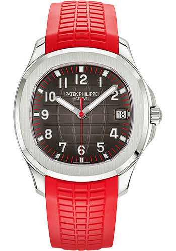 Patek Philippe Aquanaut 5167A-012 Singapore 2019 40mm Stainless Steel Case - Black Gray Dial - Red Composite Strap Main image