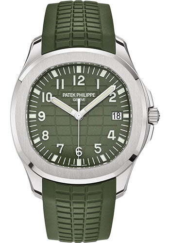 Patek Philippe Aquanaut 5168G-010 42.2mm - White Gold - Khaki Green Embossed Dial Main image