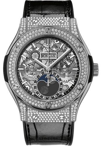 Hublot Classic Fusion 517.NX.0170.LR.1704 Aerofusion Moonphase Titanium Pave