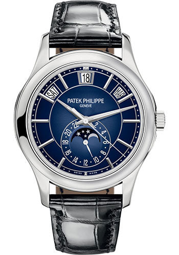 Patek Philippe Annual Calendar 5205G-013 Complications Moon Phases - White Gold - Blue Sunburst Dial Main image