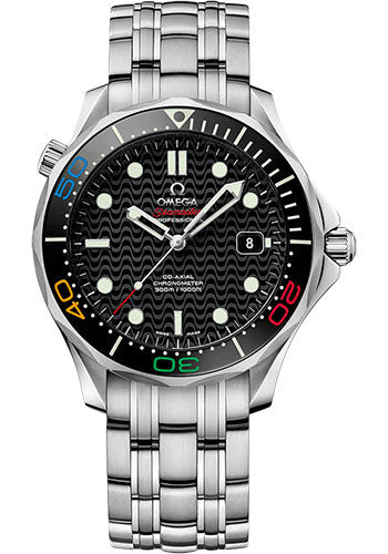 Omega Seamaster 522.30.41.20.01.001 Diver 300 M Co-Axial Specialty Olympic Collection Rio 2016 Limited Edition of 3016 41mm Steel Case - Unidirectional Black Ceramic Bezel - Black Dial Main image