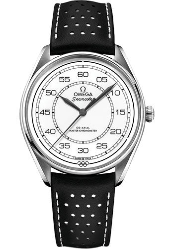 Omega 522.32.40.20.04.003 Specialities Olympic Official Timekeeper Limited Edition Set - 39.5mm Steel Case - White Dial - Black Micro-Perforated Leather Strap Limited Edition of 100