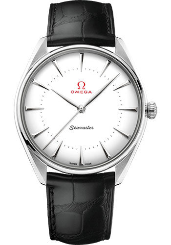 Omega 522.53.40.20.04.002 Specialities Olympic Official Timekeeper 39.5mm White Gold Case - Eggshell White Enamel Dial - Leather Strap