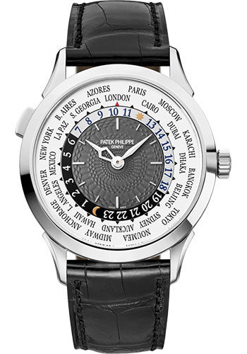 Patek Philippe World Time 5230G-014 Complications - White Gold - Charcoal Gray Lacquered Dial