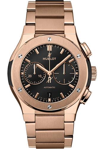 Hublot Classic Fusion 540.OX.1180.OX Chronograph King Gold Bracelet 42mm - Black Dial