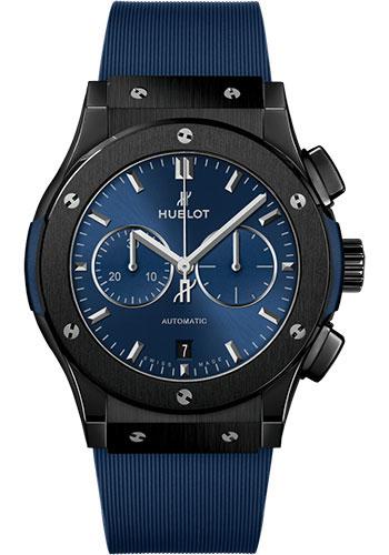Hublot Classic Fusion 541.CM.7170.RX Ceramic Blue Chronograph 42mm - Blue Dial - Blue Lined Rubber Strap