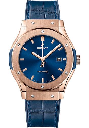 Hublot Classic Fusion 542.OX.7180.LR King Gold Blue 42mm - Blue Dial - Blue Rubber and Leather Strap Main image