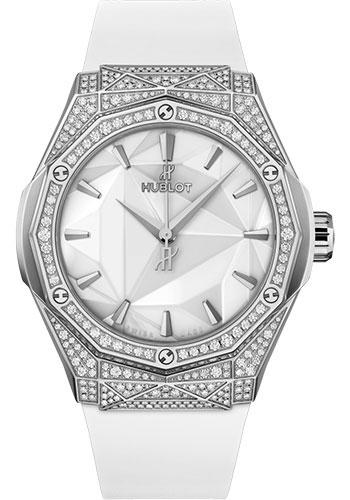 Hublot Classic Fusion 550.NS.2200.RW.1604.ORL20 Orlinski Titanium White Pave 40mm - White Dial - White Smooth Rubber Strap Main image