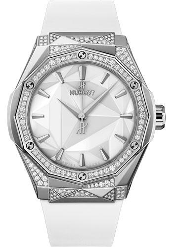 Hublot Classic Fusion 550.NS.2200.RW.1804.ORL20 Orlinski Titanium White Alternative Pave 40mm - White Dial - White Smooth Rubber Strap Main image