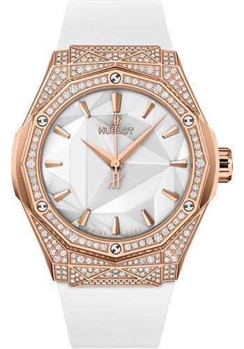 Hublot Classic Fusion 550.OS.2200.RW.1604.ORL20 Orlinski King Gold White Pave 40mm - White Dial - White Smooth Rubber Strap Main image