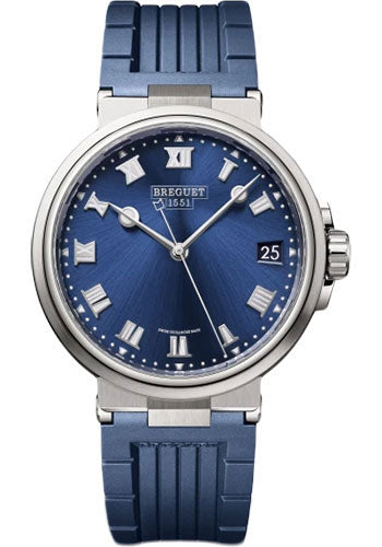 Breguet 5517TI/Y1/5ZU Marine 5517 - Titanium Case - Blue Dial - Blue Rubber Strap Main image