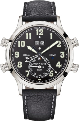 Patek Philippe Grand Complications 5520P-001 Alarm Travel Time Platinum Black Dial 42.2mm