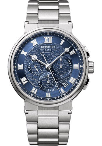 Breguet 5527BB/Y2/BW0 Marine Chronographe 5527 - White Gold Case - Blue Dial - Metal Bracelet