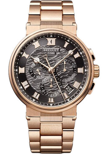 Breguet 5527BR/G3/RW0 Marine Chronographe 5527 - Rose Gold Case - Black Dial - Bracelet Main image