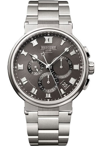 Breguet 5527TI/G2/TW0 Marine Chronographe 5527 - Titanium Case - Black Dial - Metal Bracelet