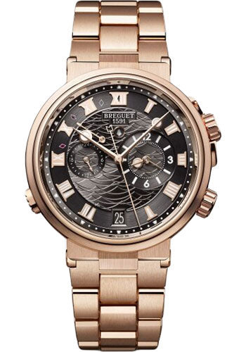 Breguet 5547BR/G3/RZ0 Marine Alarme Musicale 5547 - Rose Gold Case - Black Dial - Bracelet Main image