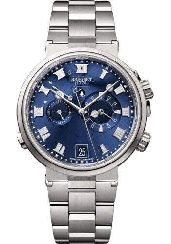 Breguet 5547TI/Y1/TZ0 Marine Alarme Musicale 5547 - Titanium Case - Blue Dial - Metal Bracelet Main image
