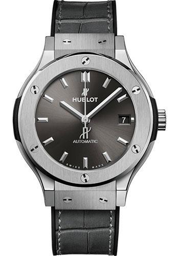 Hublot Classic Fusion 565.NX.7071.LR Racing Grey Titanium 38mm - Gray Dial - Black Rubber and Gray Leather Strap Main image