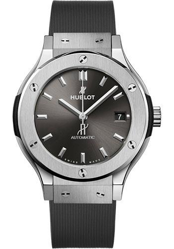 Hublot Classic Fusion 565.NX.7071.RX Racing Grey Titanium 38mm - Gray Dial - Gray Lined Rubber Strap
