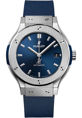 Hublot Classic Fusion 565.NX.7170.RX Titanium Blue 38mm - Blue Dial - Blue Lined Rubber Strap Main image