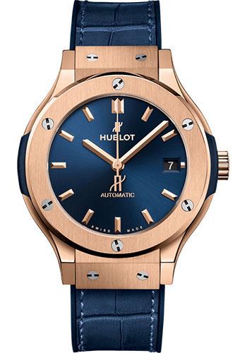 Hublot Classic Fusion 565.OX.7180.LR King Gold Blue 38mm - Blue Dial - Blue Rubber and Leather Strap Main image