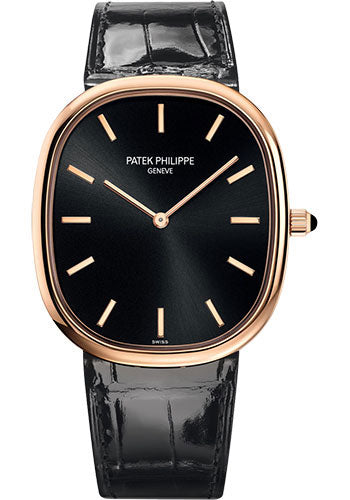 Patek Philippe 5738R-001 Golden Ellipse - Rose Gold - Ebony Black Sunburst Dial