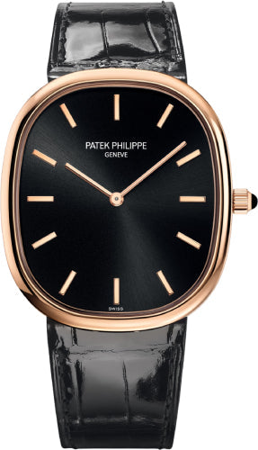 Patek Philippe Golden Ellipse 5738R-001 Rose Gold Black Dial