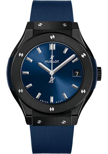 Hublot Classic Fusion 581.CM.7170.RX Ceramic Blue 33mm - Blue Dial - Blue Lined Rubber Strap Main image
