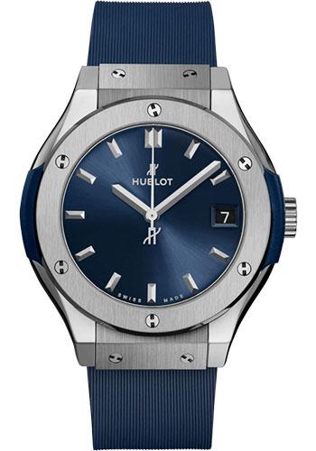 Hublot Classic Fusion 581.NX.7170.RX Titanium Blue 33mm - Blue Dial - Blue Lined Rubber Strap Main image