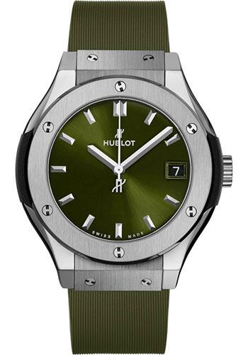 Hublot Classic Fusion 581.NX.8970.RX Titanium Green 33mm - Green Dial - Green Lined Rubber Strap Main image