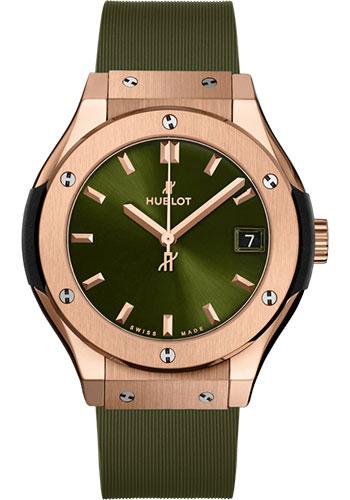 Hublot Classic Fusion 581.OX.8980.RX King Gold Green 33mm - Green Dial - Green Lined Rubber Strap Main image