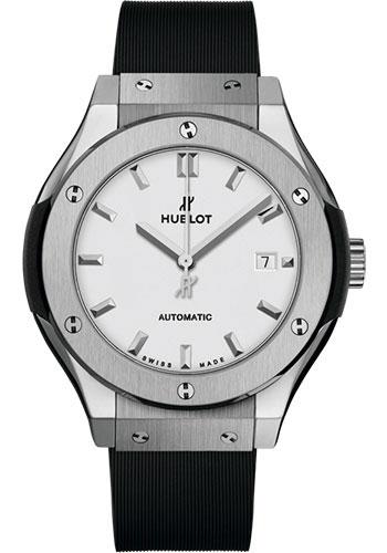Hublot Classic Fusion 582.NX.2610.RX Titanium Opalin 33mm - Opaline Ed Dial - Black Rubber and Leather Strap Main image