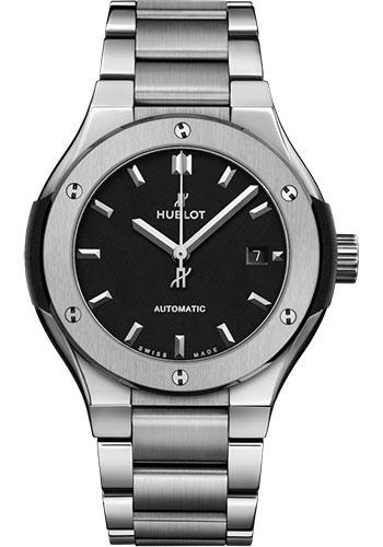 Hublot Classic Fusion 585.NX.1170.NX Titanium Bracelet 33mm - Black Dial