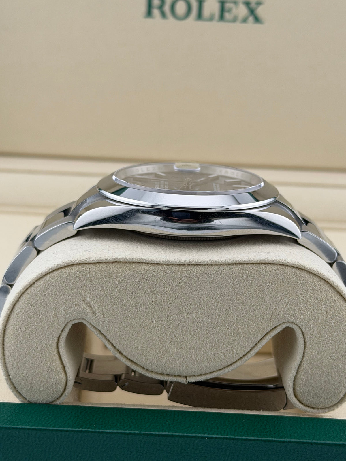 Rolex DateJust 126300 Oyster Smooth Stainless Steel Slate Dial
