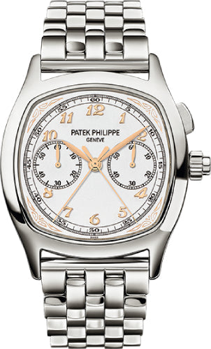 Patek Philippe Grand Complications 5950/1A-013 Perpetual Calendar Day Month Moon Phase 37 x 44.6mm Silver Arabic Stainless Steel Manual