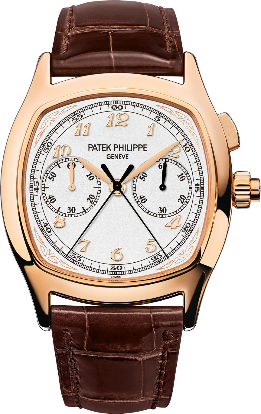 Patek Philippe Grand Complications 5950R-001 37 - 44.6mm Silver Satin Arabic Rose Gold Leather Main image