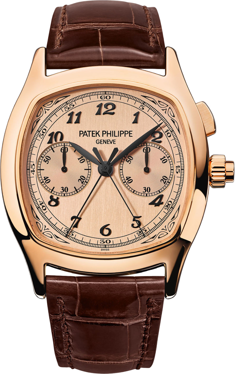 Patek Philippe Grand Complications 5950R-010 37 - 44.6mm Champagne Satin Arabic Rose Gold Leather