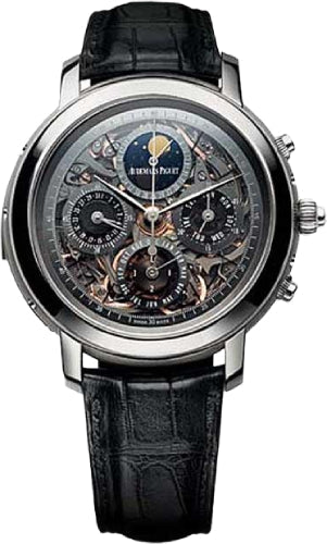 Audemars Piguet Jules Audemars 25996TI.OO.D002CR.02 Grande Complication 42mm Black Skeleton Perpetual Calendar Titanium Leather