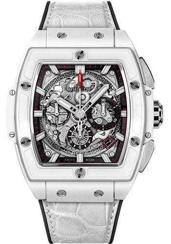 Hublot Spirit of Big Bang 641.HX.0173.LR White Ceramic 42mm - Sapphire Dial - Black Rubber and White Leather Strap Main image