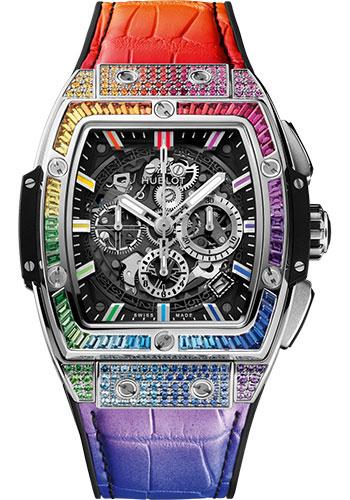 Hublot Spirit of Big Bang 641.NX.0117.LR.0999 Titanium Rainbow 42mm - Sapphire Crystal Dial - Black Rubber and Multicolored Leather Strap Main image