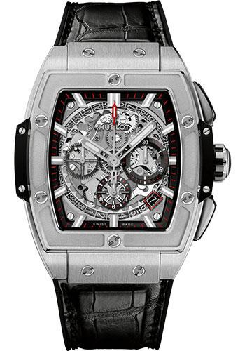 Hublot Spirit of Big Bang 641.NX.0173.LR Titanium 42mm - Sapphire Dial - Black Rubber and Leather Strap