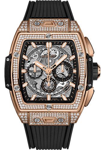 Hublot Spirit of Big Bang 642.OX.0180.RX.1704 King Gold Pave 42mm - Sapphire Dial - Black Rubber Strap