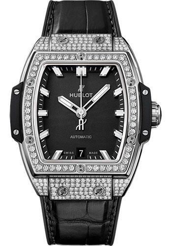 Hublot Spirit of Big Bang 665.NX.1170.LR.1604 Titanium Pave 39mm - Black Dial