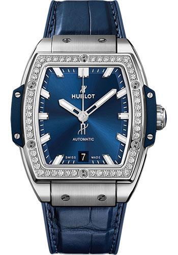 Hublot Spirit of Big Bang 665.NX.7170.LR.1204 Titanium Blue Diamonds 39mm - Blue Dial Main image