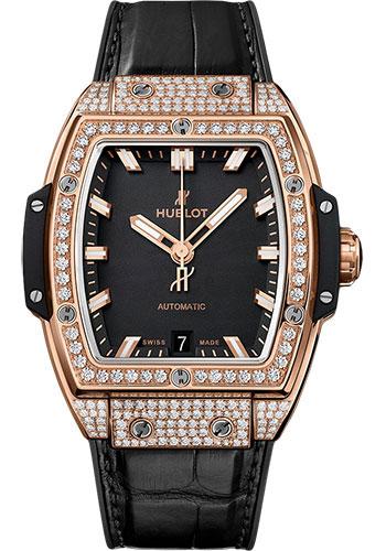 Hublot Spirit of Big Bang 665.OX.1180.LR.1604 King Gold Pave 39mm - Black Dial