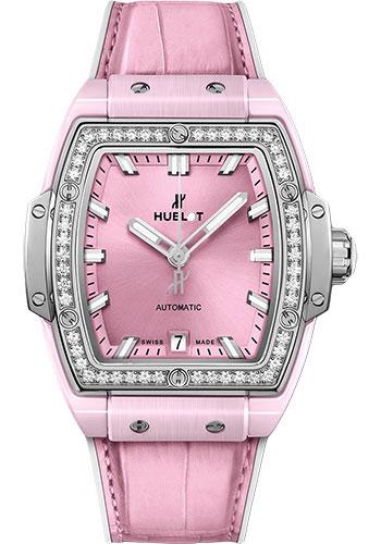 Hublot Spirit of Big Bang 665.RN.891P.LR.1204 Pink Ceramic Titanium Diamonds 39mm - Pink Dial